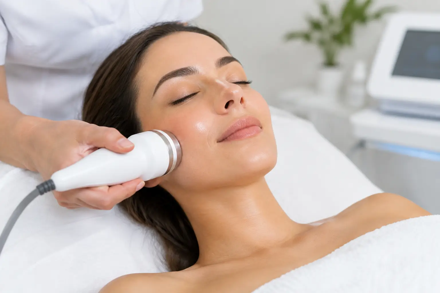 Guía de radiofrecuencia facial para una piel más firme